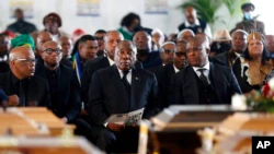 South Africa's President Speaks at Funeral of 21 Teens