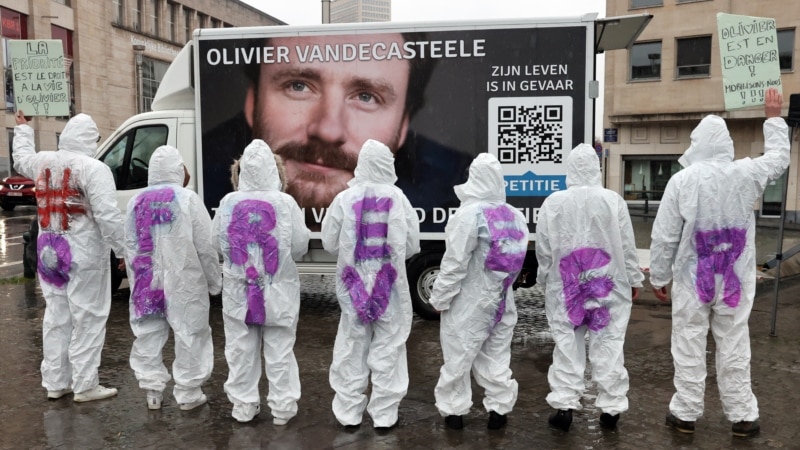 Demonstration for Belgian Held in Iran Calls for His Release