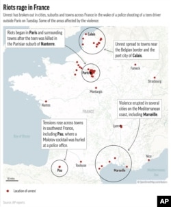 Youths Clash with French Police In 4th Night of Riots; 1300 Arrested