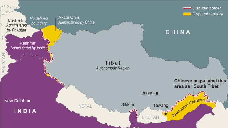 India Protests Chinese Map Claiming Disputed Territories