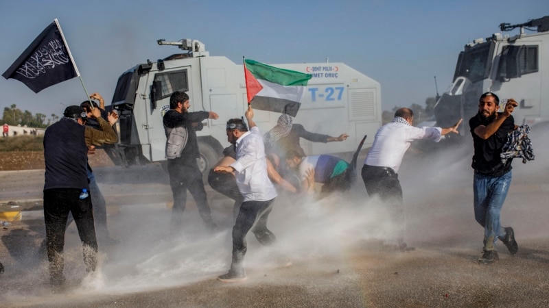 Pro-Palestinian Protest at Air Base Housing US Troops in Turkey 