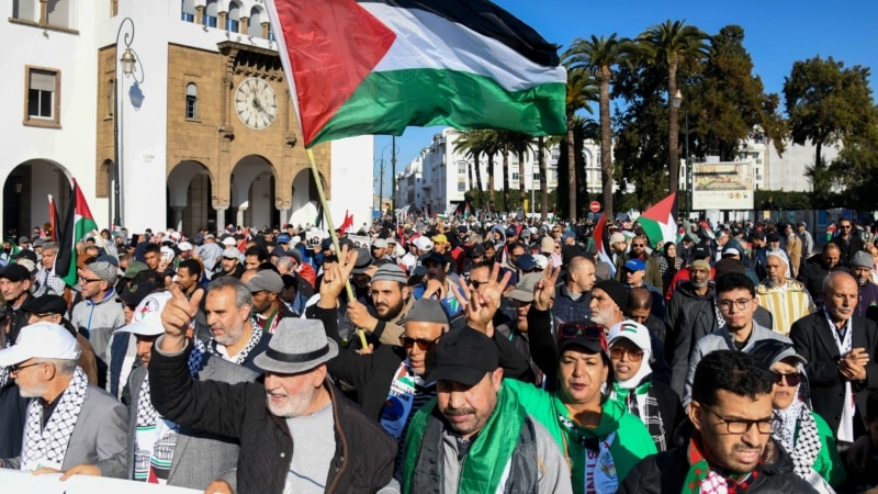 Thousands March in Rabat Demanding End to Morocco-Israel Ties 