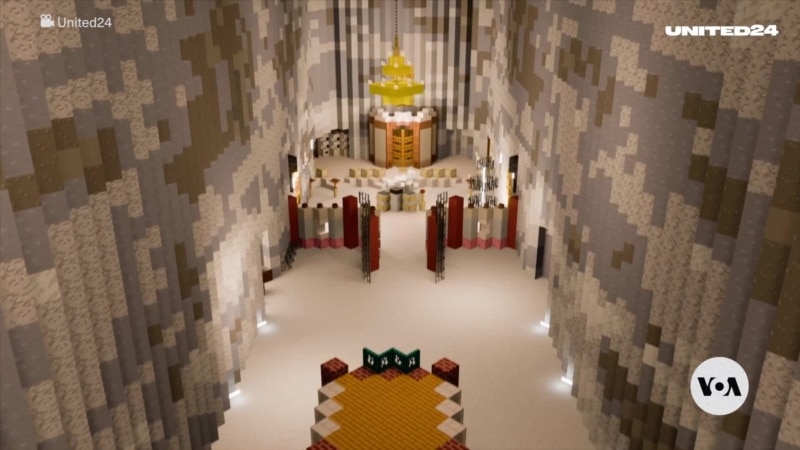 Ukraine’s salt mines become explorable in Minecraft game 