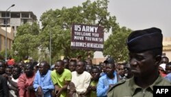 Hundreds rally in Niger's capital to push for US military departure