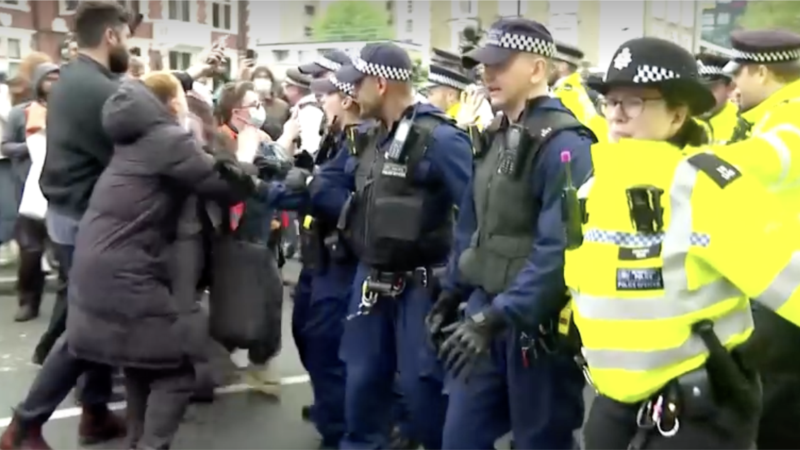 Dozens arrested after London protest blocking removal of asylum seekers