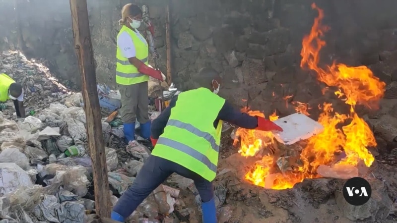 DR Congo woman creates jobs recycling plastics